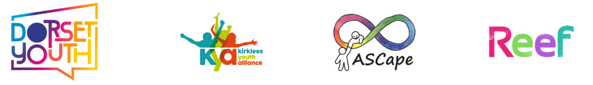 Dorset youth Kirklees Youth Alliance ASCape and Reef youth clubs logos